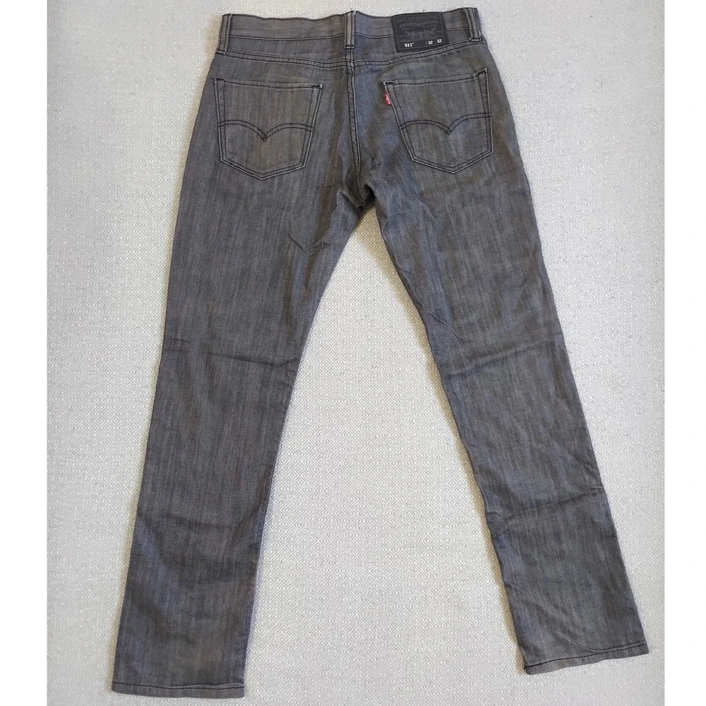 Levi's Jeans Mens 32x32 Gray 511 Skinny Fit‎ 100% Cotton Denim Casual Pants